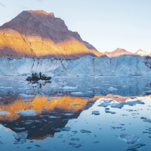 Witness glacier fronts up close on board zodiacs. Image:Michael Baynes