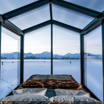 Panoramic Glass Lodge with fjord view