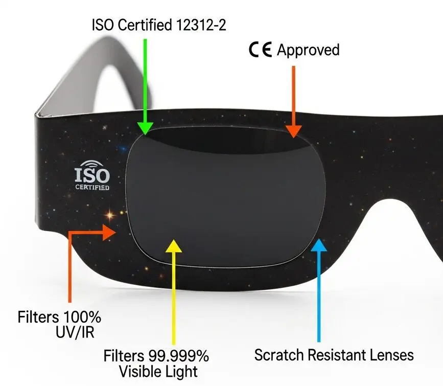 Image of safety glasses to watch a solar eclipse 
