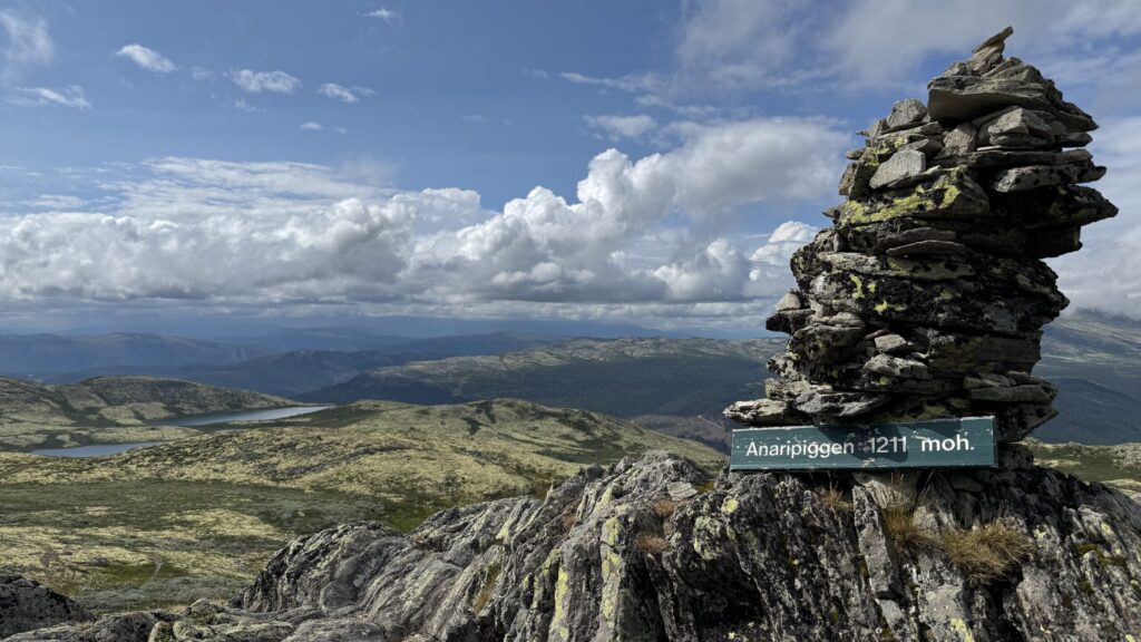 Family hiking trail in Rondane National Park Norway