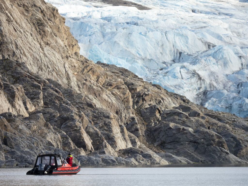 RIB Safari near a glacier 